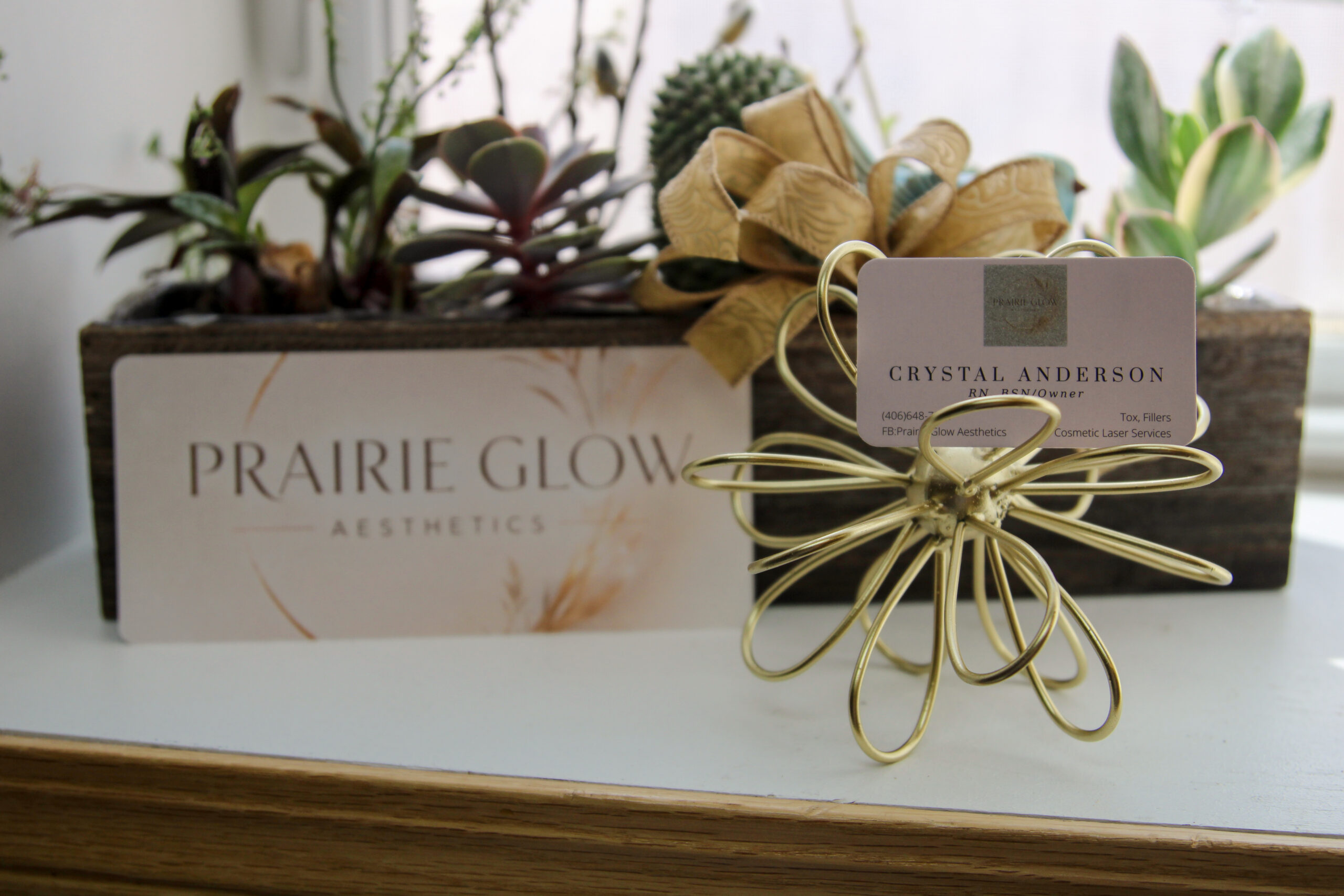 Prarie Glow Aesthetics welcome desk photo