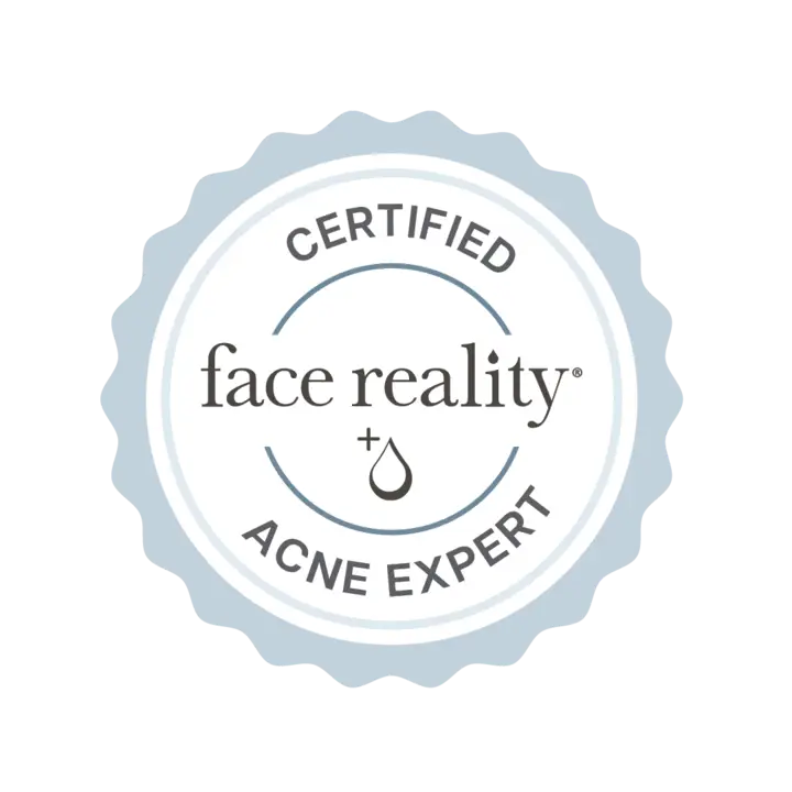 Certified Face Reality Acne Expert badge